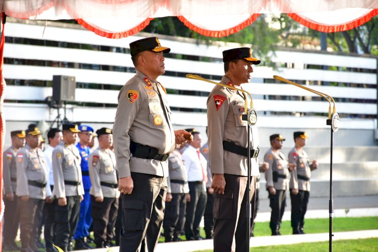 Seremoni Penyerahan Pataka Polda NTT: Menandai Era Baru dalam Kepemimpinan Kapolda.-