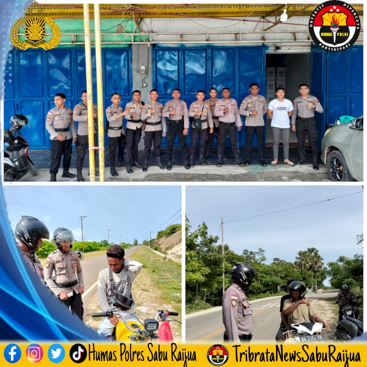 Sat Samapta Unit Dalmas Polres Sabu Raijua Melakukan Giat Patroli Siang di wilayah hukum Polres Sabu Raijua