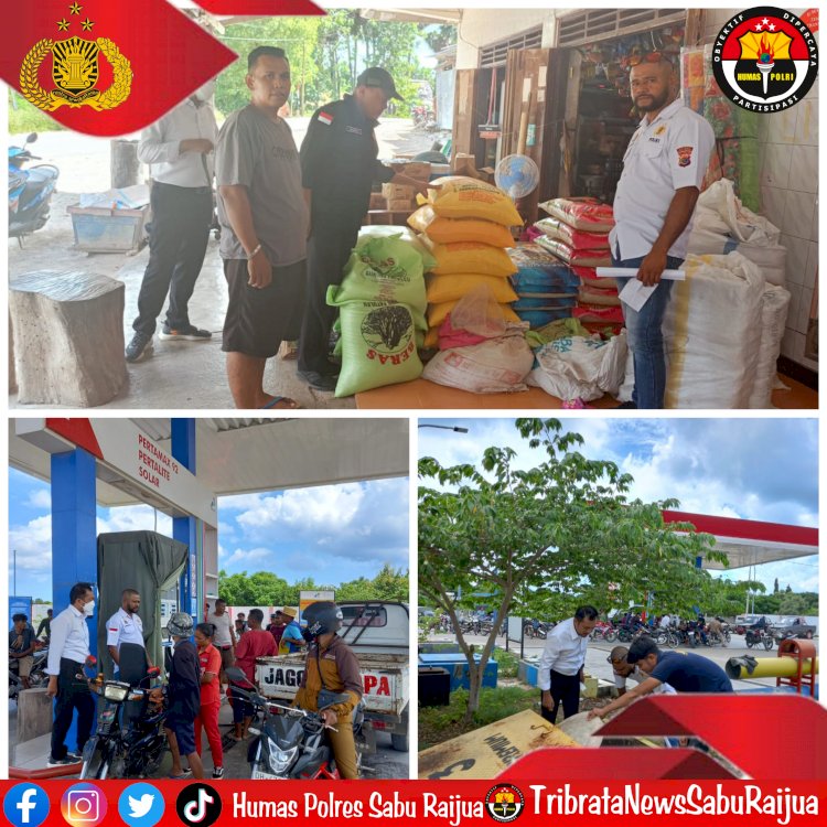 Polres Sarai lakukan pemantauan dan monitoring terhadap harga sembako serta melakukan pemantauan dan monitoring BBM di  SPBU