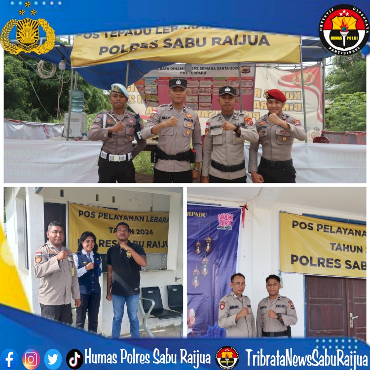 Operasi Ketupat Turangga 2024, Polres Sarai Laksanakan kegiatan Pengamanan Di Pos Pengamanan.