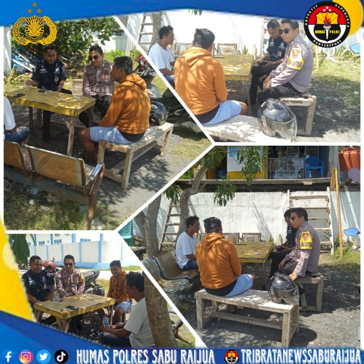 himbauan bhabinkamtibmas Polres Sabu Raijua kepada masyarakat untuk menciptakan SitKamtibmas yg kundusif.