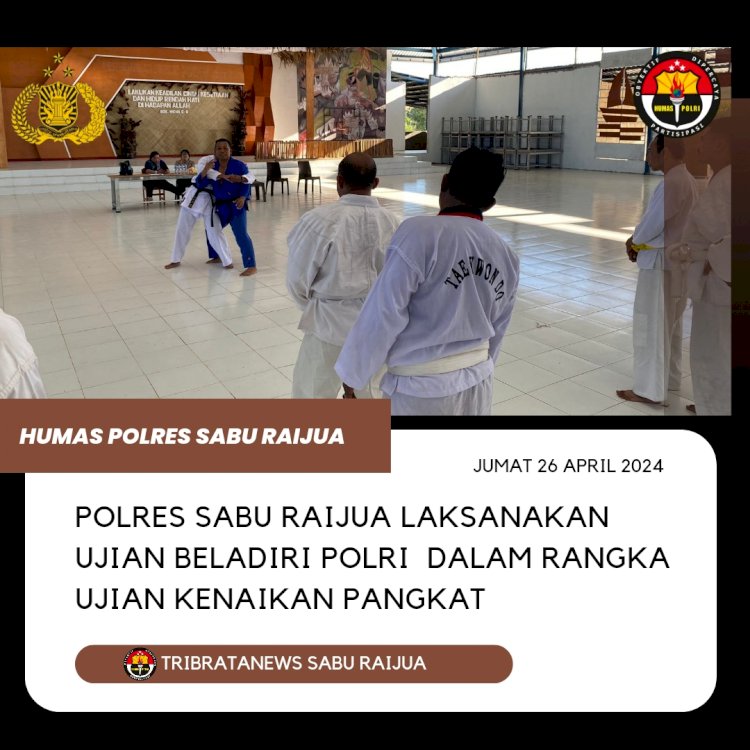 Polres Sarai Gelar Ujian Beladiri Polri Dalam Rangka Kenaikan Ujian Kenaikan Pangkat (UKP)