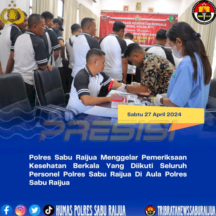 Personel Polres Sarai Laksanakan Kegiatan Pemeriksaan Kesehatan Berkala