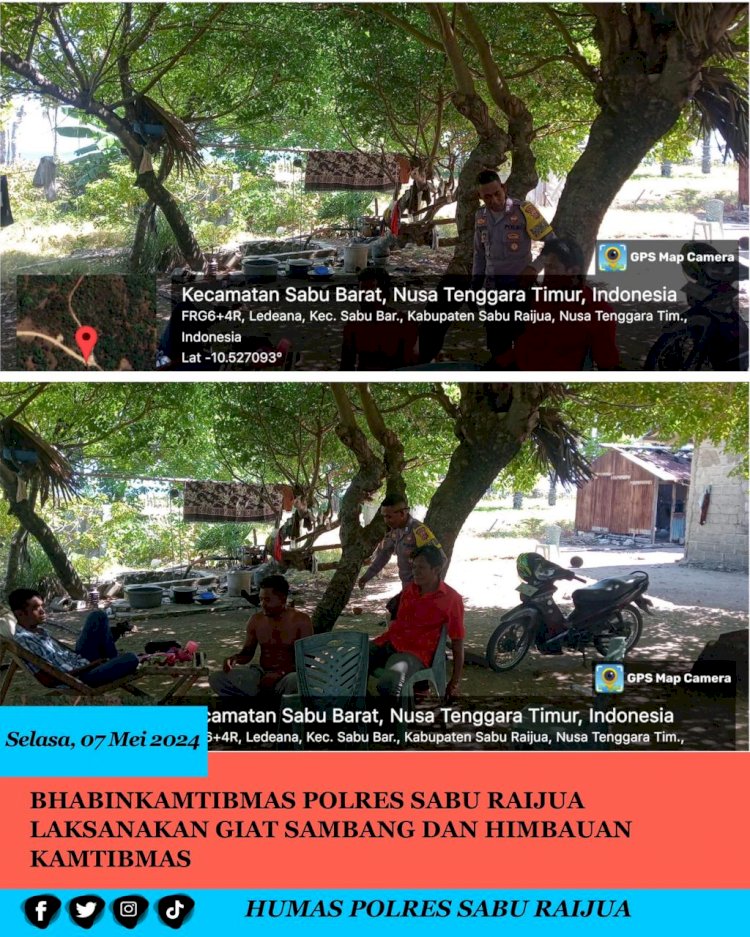 bhabinkamtibmas Polres Sabu Raijua laksanakan “Giat Sambang dan Himbauan kamtibmas”