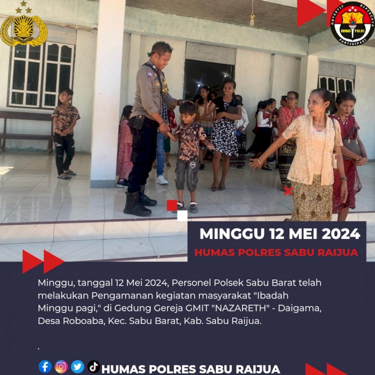 Giat Pengamanan Gereja di Wilkum Polsek Sabu Barat