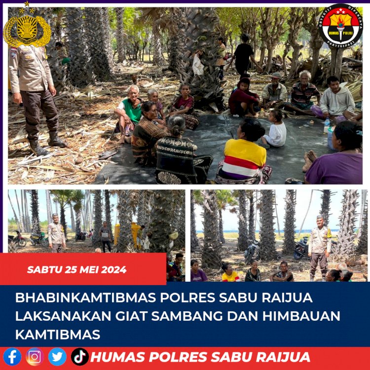 bhabinkamtibmas Polres Sabu Raijua laksanakan  