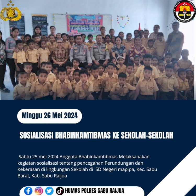 sosialisasi Bhabinkamtibmas ke sekolah-sekolah