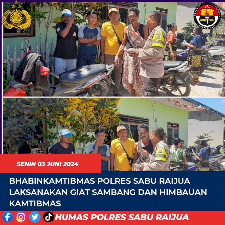 bhabinkamtibmas Polres Sabu Raijua laksanakan  