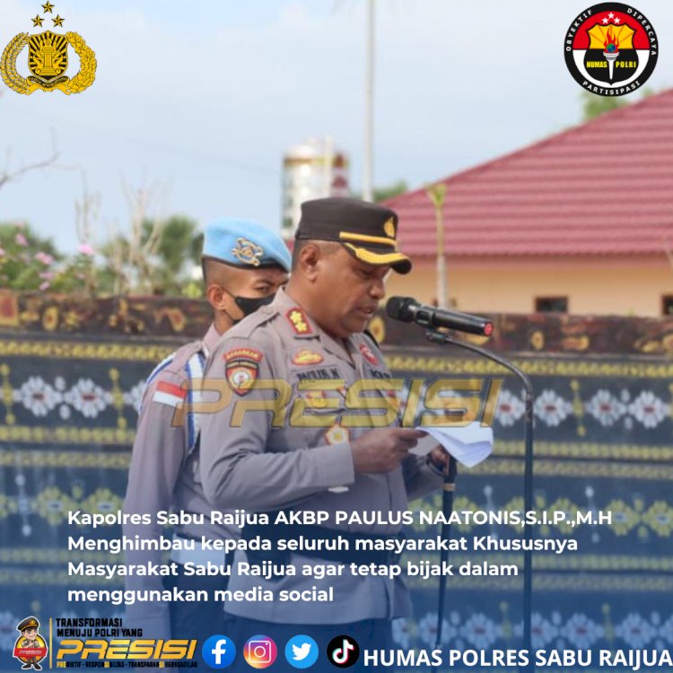 Kapolres Sabu Raijua Himbau Warga Bijak Gunakan Sosial Media 