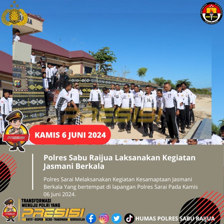 Polres Sabu Raijua Laksanakan Kegiatan Jasmani Berkala 