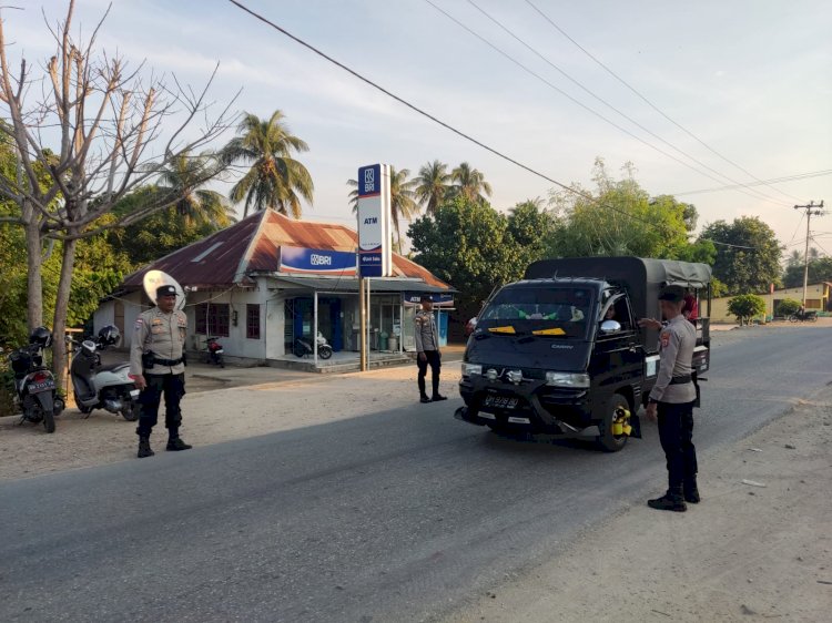 Personel Polres Sarai Laksanakan Kegiatan Pengaturan Pagi Hari