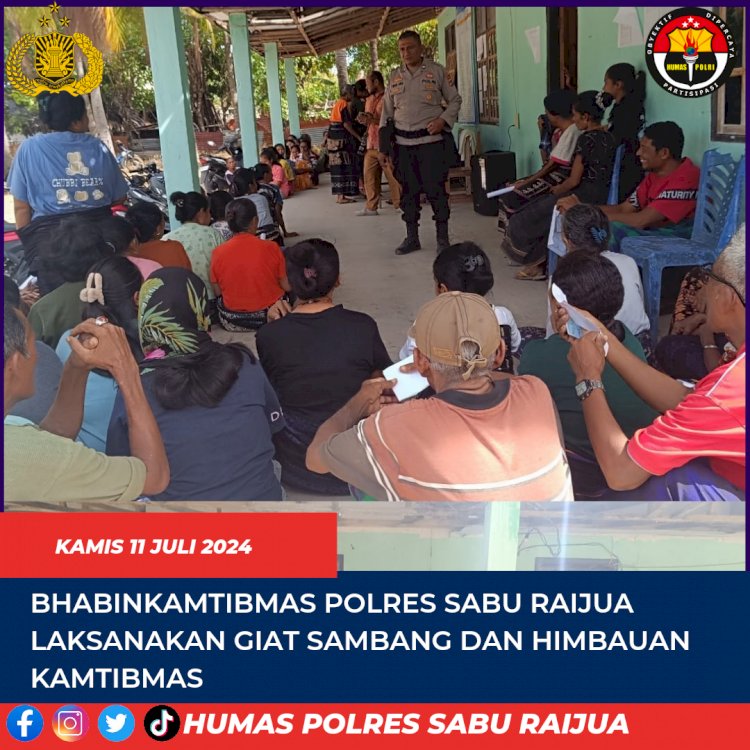 bhabinkamtibmas Polres Sabu Raijua laksanakan  