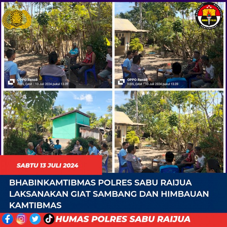 bhabinkamtibmas Polres Sabu Raijua laksanakan 