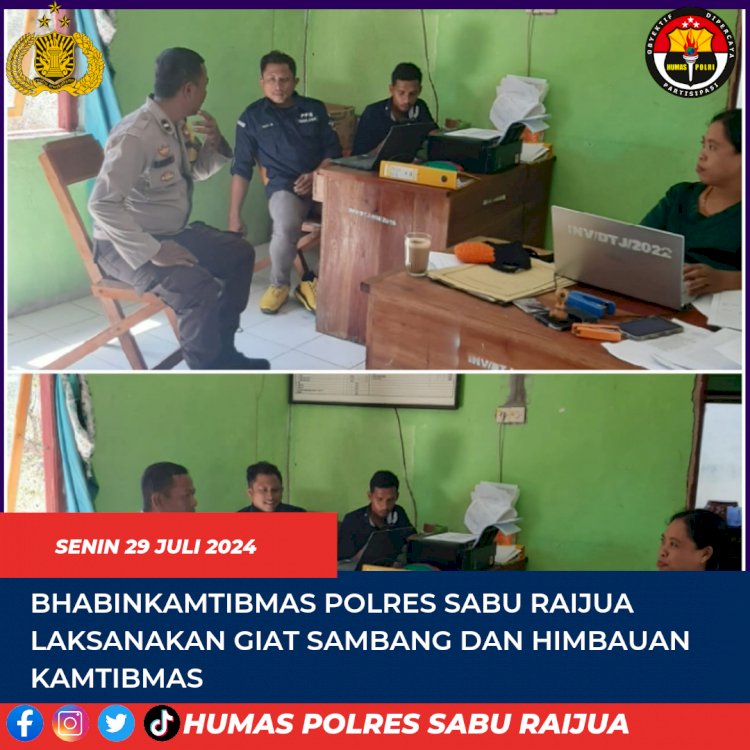 bhabinkamtibmas Polres Sabu Raijua laksanakan 