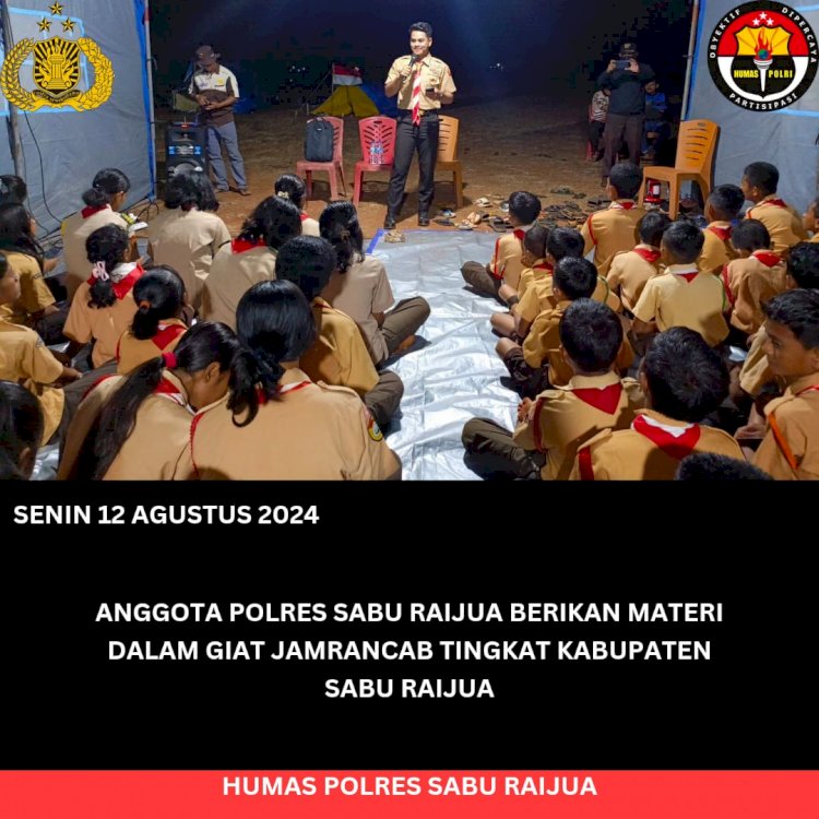 Anggota Polres Sabu Raijua Berikan Materi Dalam Giat Jamrancab Tingkat Kabupaten Sabu Raijua.