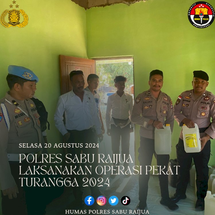 POLRES SABU RAIJUA LAKSANAKAN OPERASI PEKAT TURANGGA 2024.