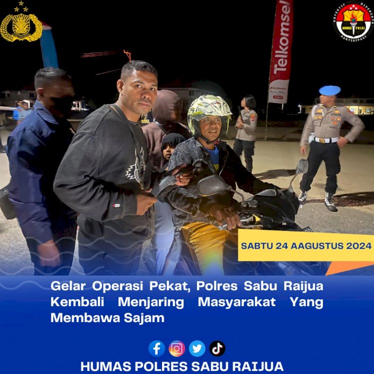 Gelar Operasi Pekat Turangga 2024,Polres Sarai Kembali Menjaring Masyarakat yang Membawa sajam