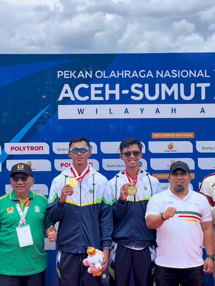 Denri Maulidzar Borong Tiga Emas Lewat Cabor Dayung Rowing di PON XXI Aceh Sumut*