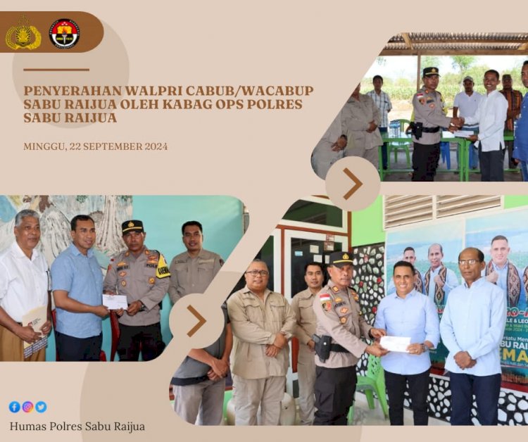 POLRES SABU RAIJUA LAKSANAKAN KEGIATAN PENYERAHAN WALPRI KEPADA PASANGAN CALON BUPATI DAN WAKIL BUPATI SABU RAIJUA.