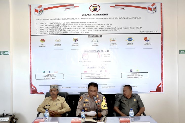 Hadirkan 3 Paslon, Polres  Sabu Raijua Gelar Deklarasi Pilkada Damai