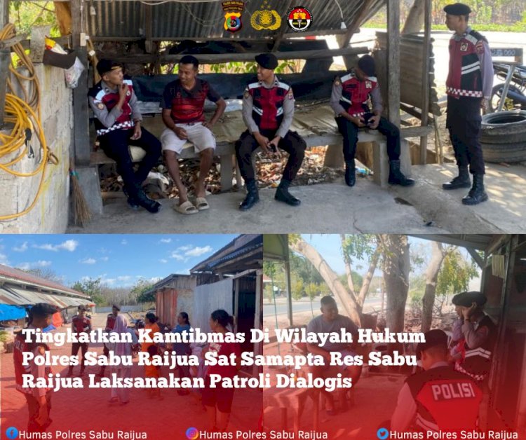 Sat Samapta Polres Sabu Raijua Melaksanakan Kegiatan Patroli dan pengamanan dalam rangka menjaga situasi kamtibmas diwilkum Polres Sabu Raijua