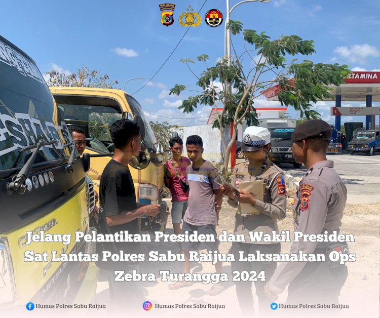 JELANG PELANTIKAN PRESIDEN DAN WAKIL PRESIDEN SAT LANTAS POLRES SABU RAIJUA LAKSNAKAN OPERASI ZEBRA TURANGGA 2024