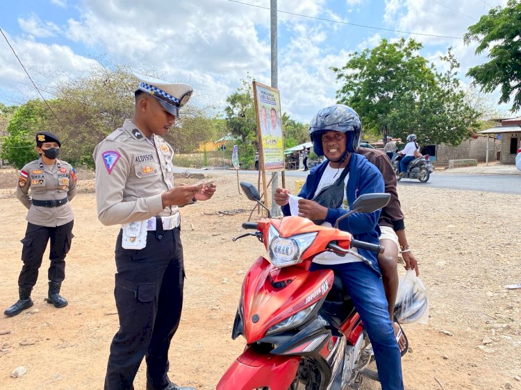 Demi Wujudkan Kamseltibcarlantas di Wilkum Polres Sabu Raijua, Sat Lantas Polres Sabu Raijua Laksanakan Ops Zebra Turangga 2024