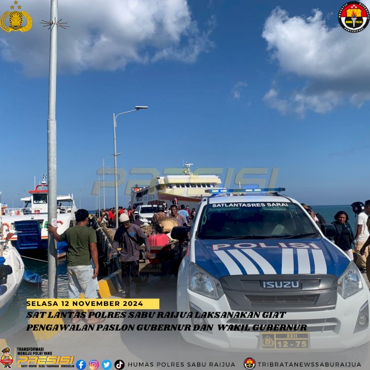 SAT LANTAS POLRES SABU RAIJUA LAKSANAKAN GIAT PENGAWALAN PASLON GUBERNUR DAN WAKIL GUBERNUR.