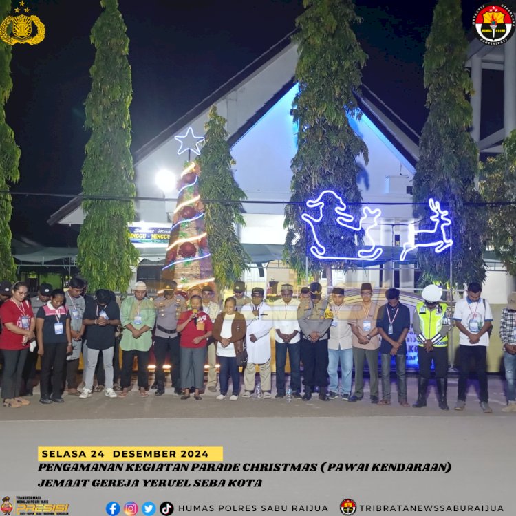 PENGAMANAN KEGIATAN PARADE CHRISTMAS (PAWAI KENDARAAN) JEMAAT GEREJA YERUEL SEBA KOTA