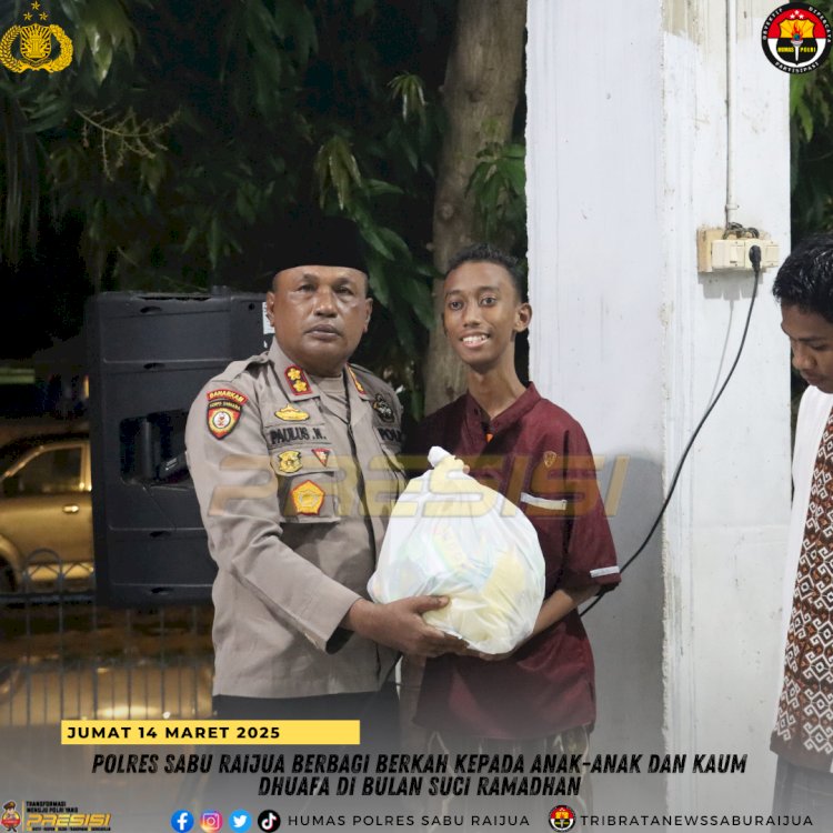 Polres Sabu Raijua Berbagi Kepada Anak-Anak dan Kaum Dhuafa di Bulan Suci Ramadhan