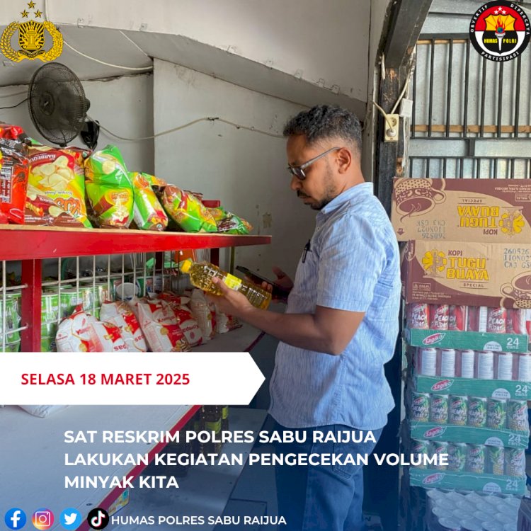 Sat Reskrim Polres Sabu Raijua Lakukan Kegiatan Pengecekan Volume Minyak Kita