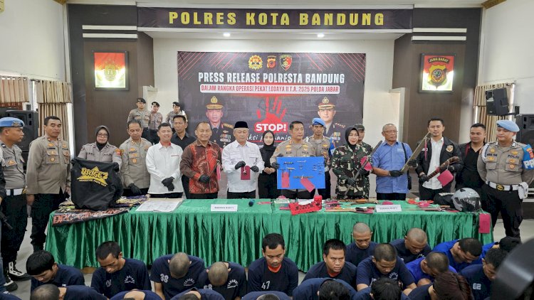 Polresta Bandung Amankan Ratusan Preman dalam Operasi Pekat Lodaya 2025