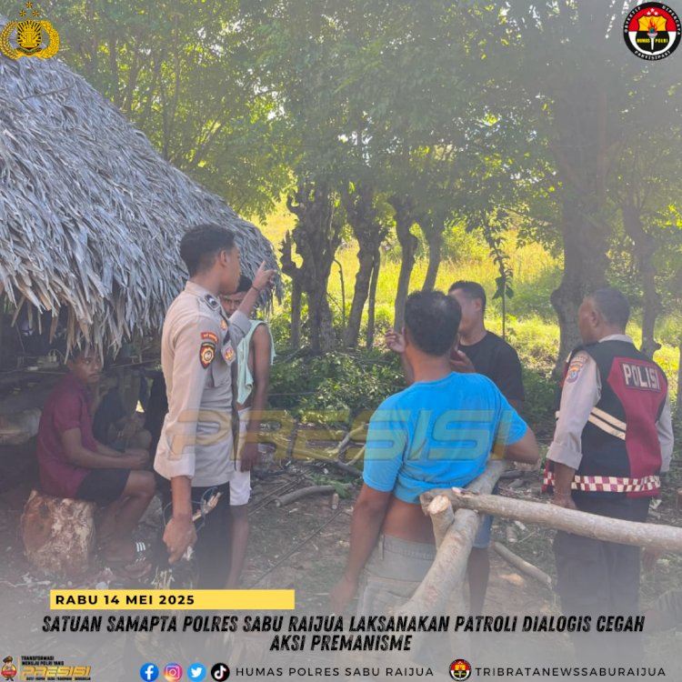 Satuan Samapta Polres Sabu Raijua Laksanakan Patroli Dialogis Cegah Aksi Premanisme
