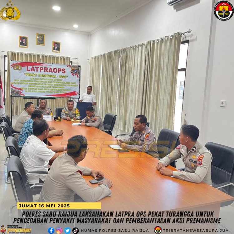 Polres Sabu Raijua Laksanakan Latpra Ops Pekat Turangga untuk Pencegahan Penyakit Masyarakat dan Pemberantasan Aksi Premanisme