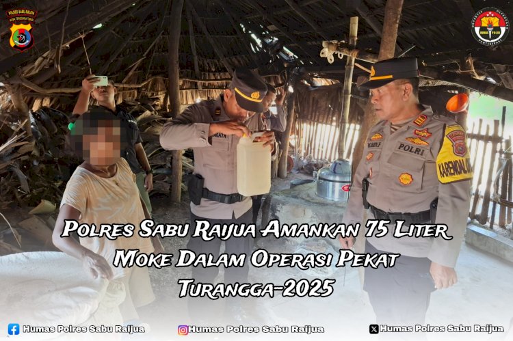 Polres Sabu Raijua Amankan 75 Liter Moke dalam Operasi Pekat Turangga-2025
