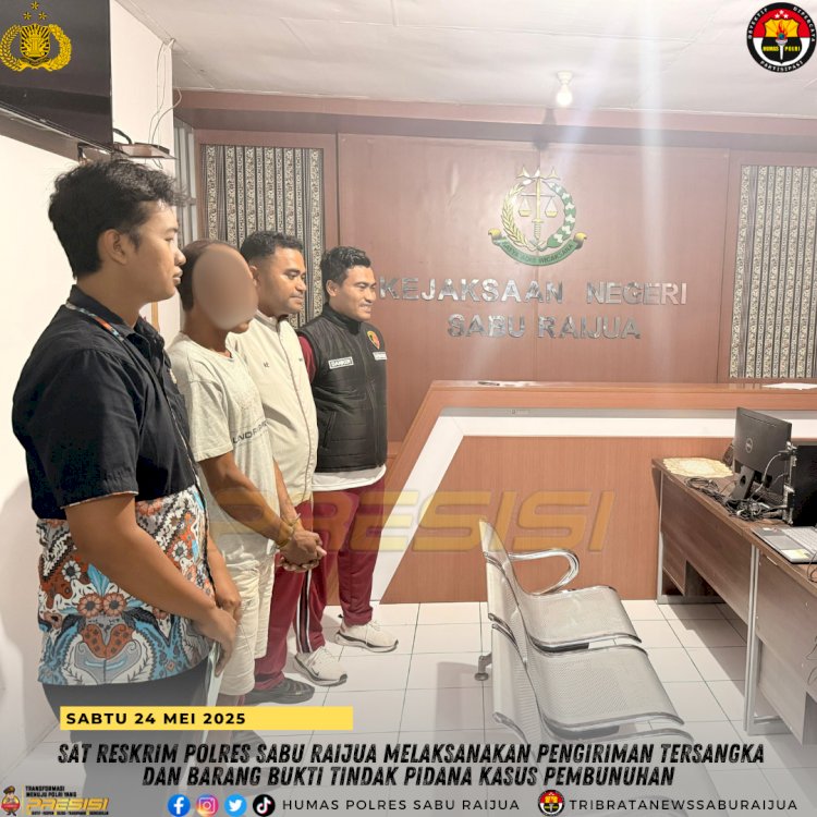 Sat Reskrim Polres Sabu Raijua Melaksanakan Pengiriman Tersangka dan Barang Bukti Tindak Pidana Pembunuhan