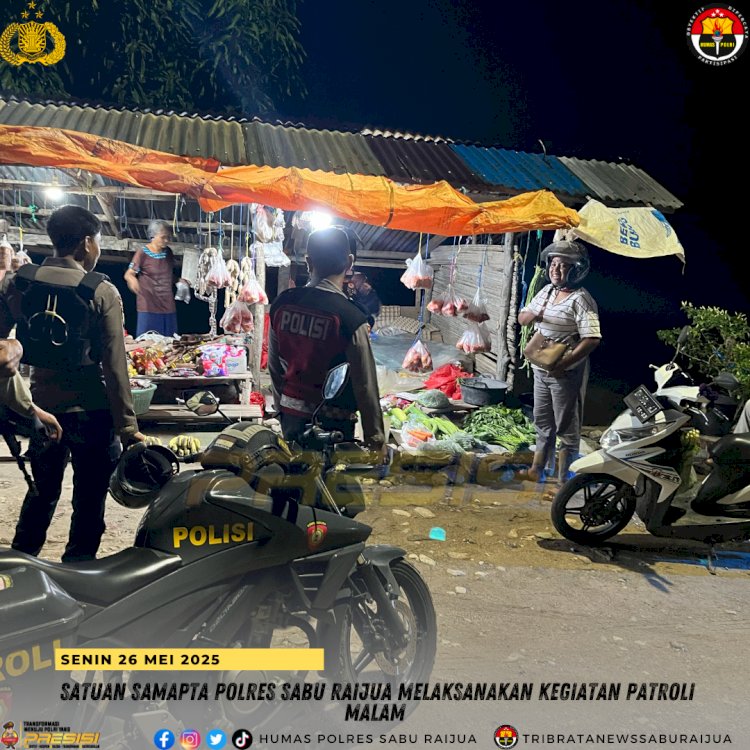 Satuan Samapta Polres Sabu Raijua Melaksanakan Patroli Perintis Presisi Samapta Polri