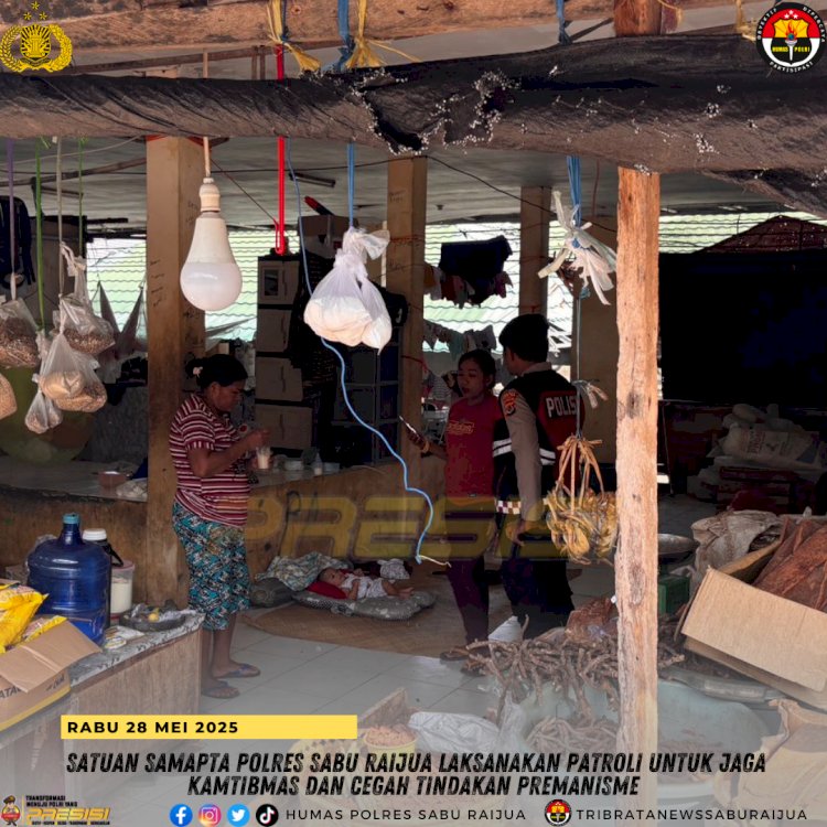 Satuan Samapta Polres Sabu Raijua Laksanakan Patroli Kota untuk Jaga Kamtibmas dan Cegah Premanisme