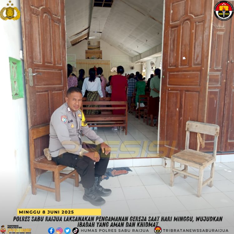 Polres Sabu Raijua Laksanakan Pengamanan Gereja Saat Hari Minggu, Wujudkan Ibadah yang Aman dan Khidmat