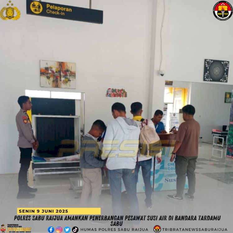 Polres Sabu Raijua Amankan Penerbangan Pesawat Susi Air di Bandara Tardamu Sabu