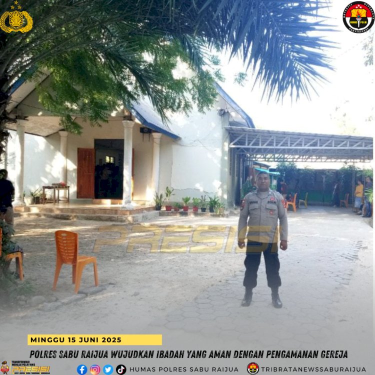 Polres Sabu Raijua Wujudkan Ibadah yang Aman dengan Pengamanan Gereja