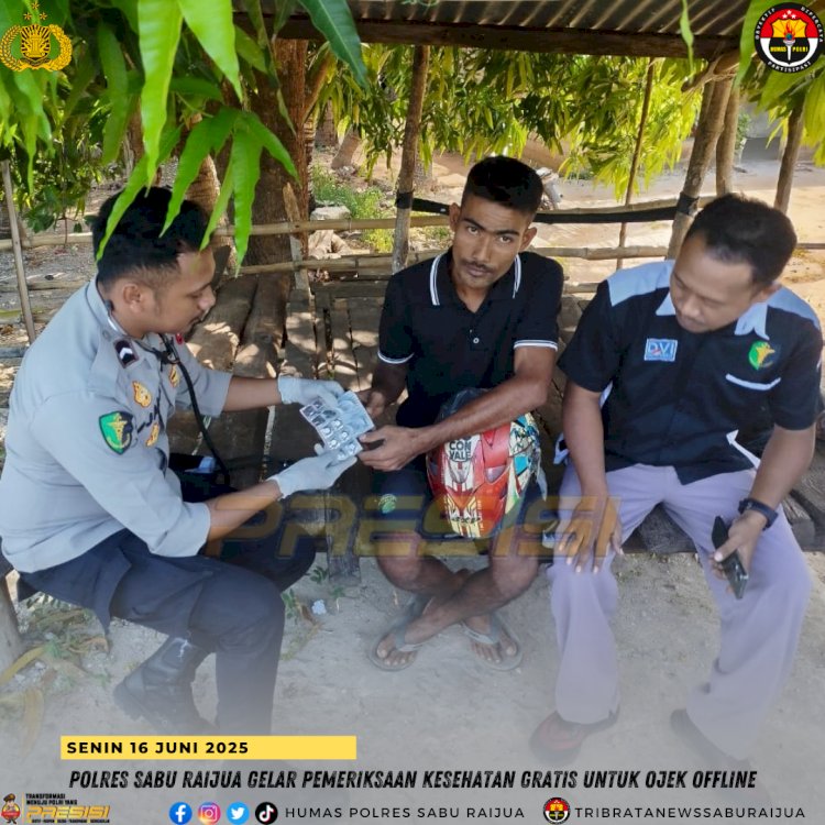 Polres Sabu Raijua Gelar Pemeriksaan Kesehatan Gratis untuk Ojek Offline