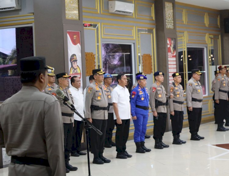 Kapolda Aceh Inspektur Upacara Pemuliaan Nilai-Nilai Tribrata Pataka Polda Aceh, Dalam Rangka Hari Bhayangkara ke 79