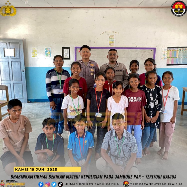 Bhabinkamtibmas Berikan Materi Kepolisian pada Jambore PAR - Teritori Raijua