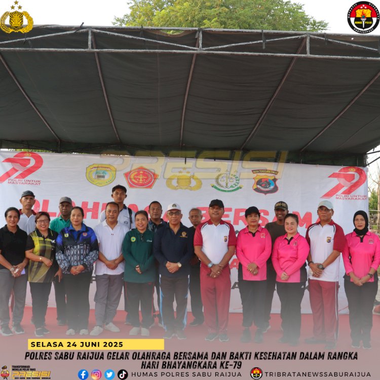 Polres Sabu Raijua Gelar Olahraga Bersama dan Bakti Kesehatan dalam Rangka Hari Bhayangkara ke-79