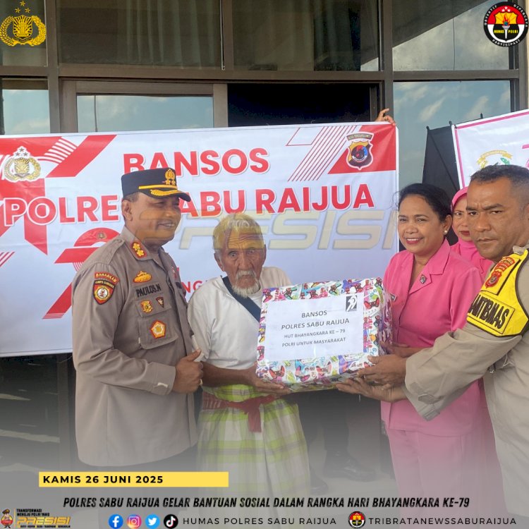 Polres Sabu Raijua Gelar Bantuan Sosial dalam Rangka Hari Bhayangkara ke-79