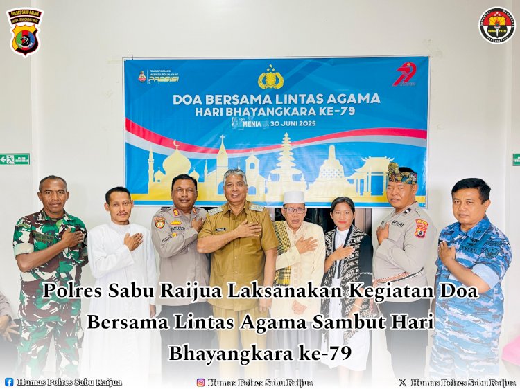 Polres Sabu Raijua Gelar Doa Bersama Lintas Agama Sambut hari Bhayangkara ke-79