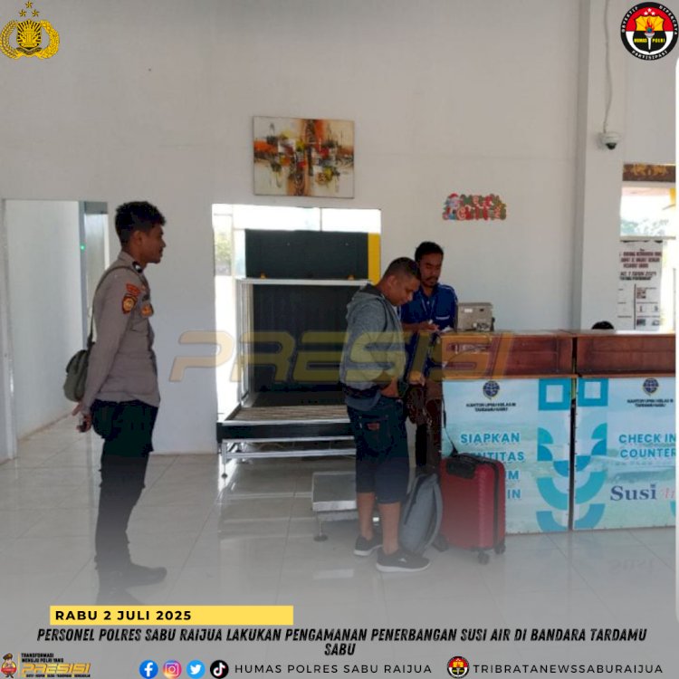 Pengamanan Penerbangan Susi Air di Bandara Tardamu Sabu Berjalan Lancar