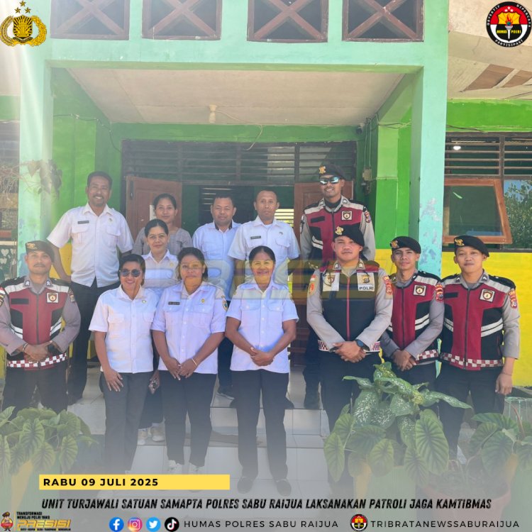 Unit Turjawali Satuan Samapta Polres Sabu Raijua Melaksanakan Patroli Kota untuk Menjaga Kamtibmas