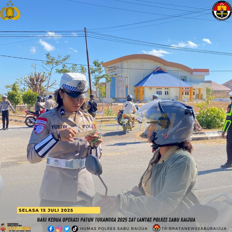 Hari Kedua Operasi Patuh Turangga 2025 Sat Lantas Polres Sabu Raijua